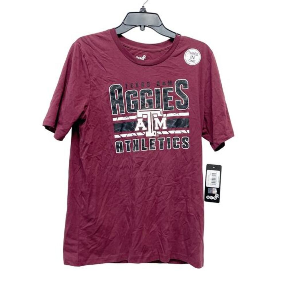 Gen 2 Youth‎ Texas A&M Aggies Graphic Cotton T Shirt Maroon Size XL